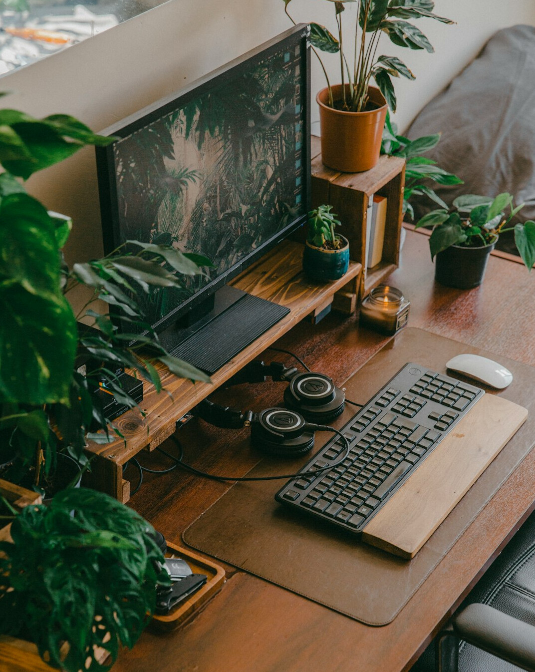 inspirational writing desk setup