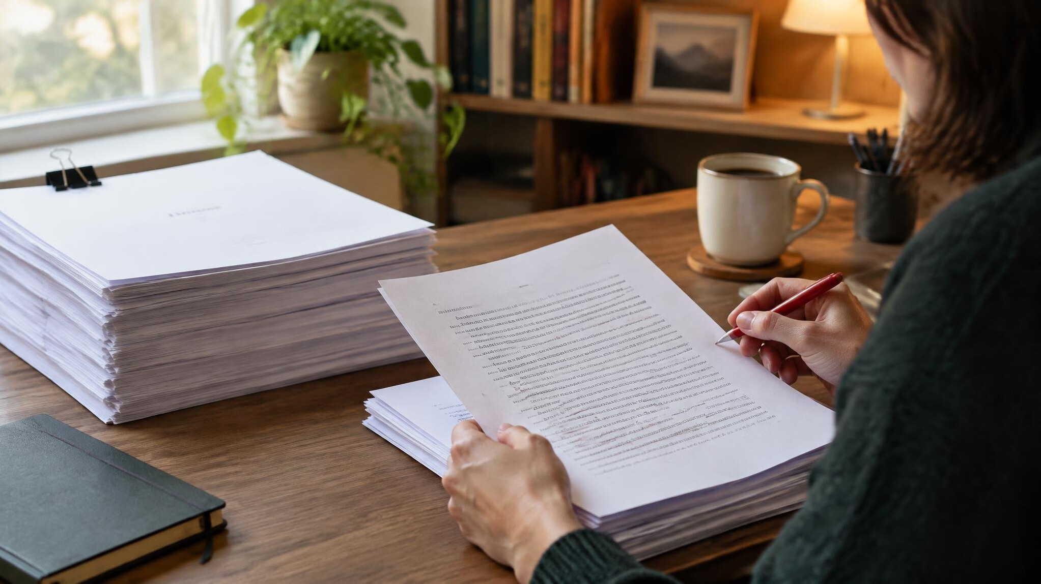 completed manuscript pages
